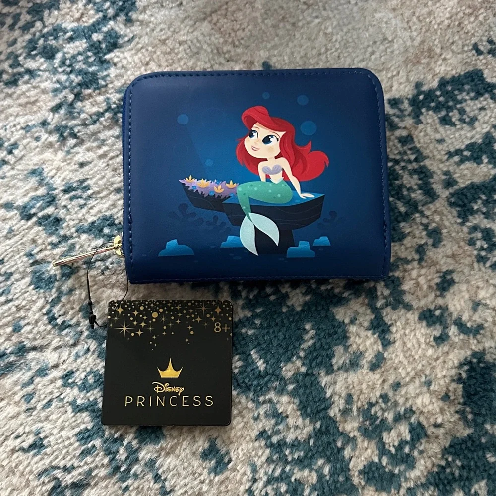 Disney Princess Ariel  Under Sea Navy Blue Wallet NWT